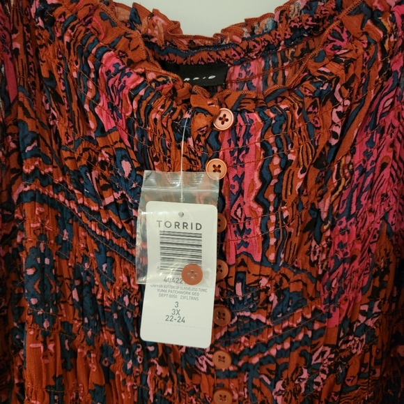 Torrid NWT Chiffon Strappy HiLo Tunic top - Picture 6 of 11